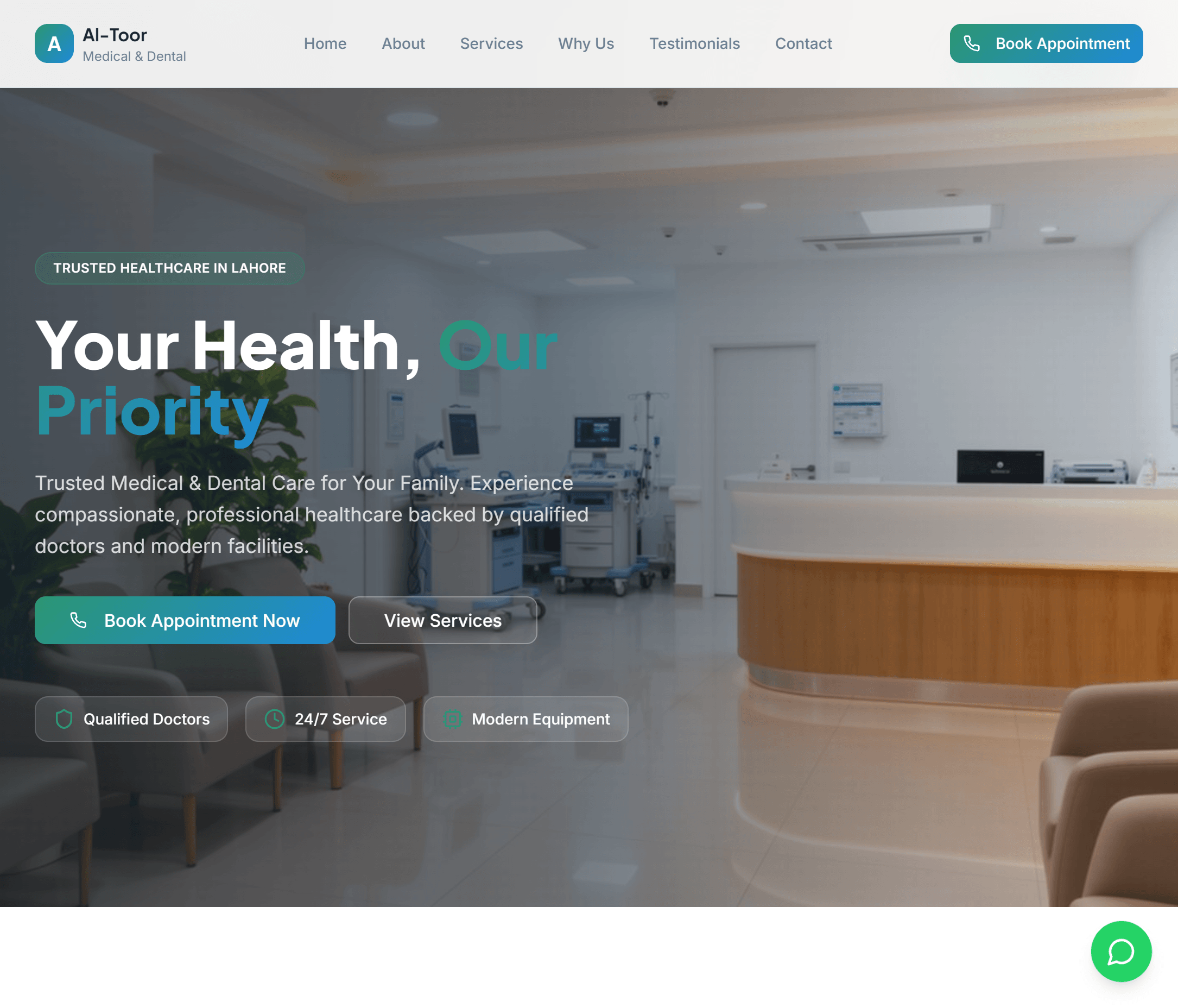 Al-Toor Medical & Dental Complex Website